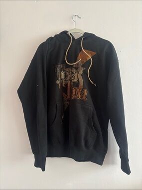 Black Hoodie with Bronze Metallic Logo